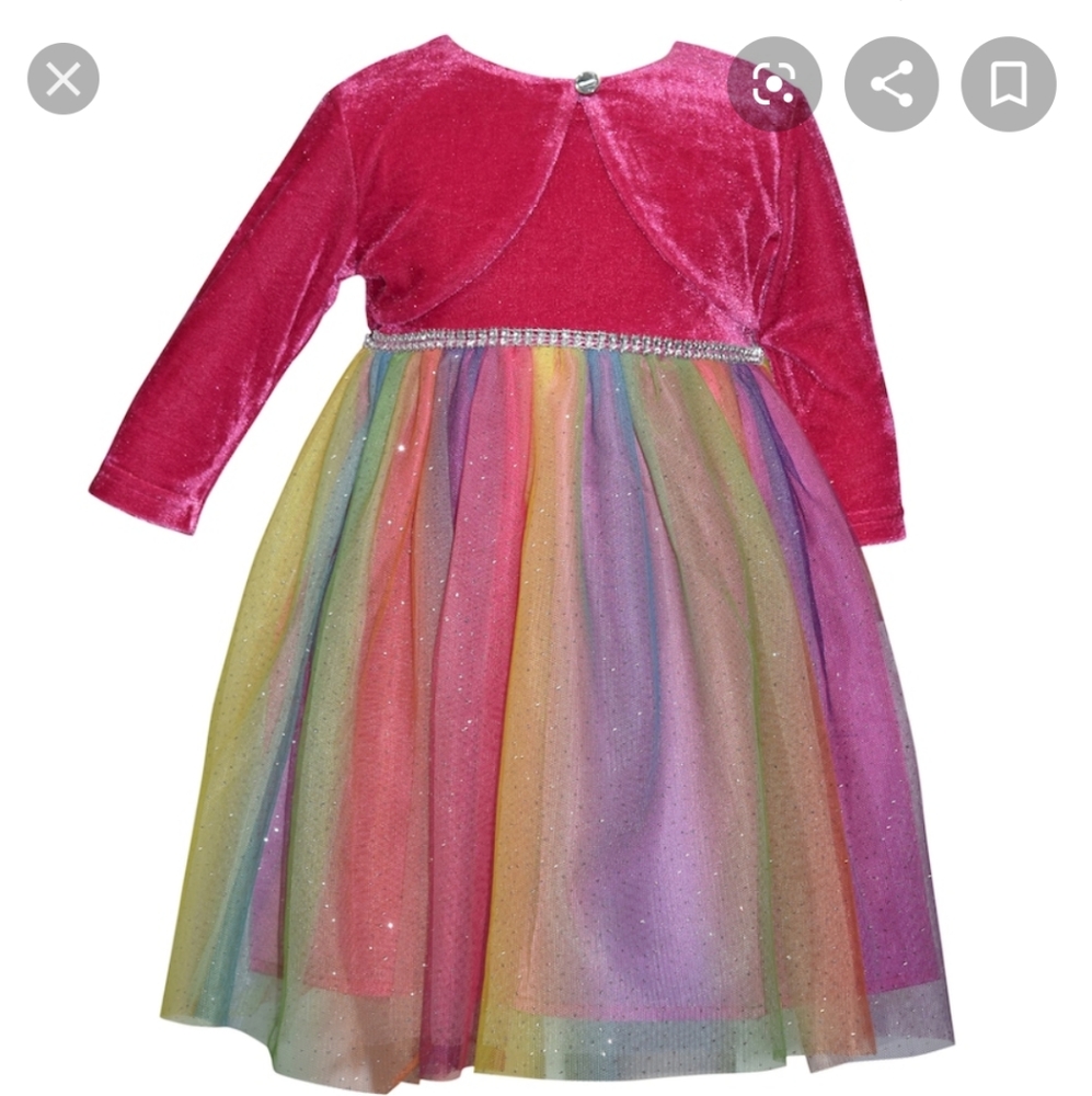 Blueberi Boulevard Pink 3 pc rainbow dress…